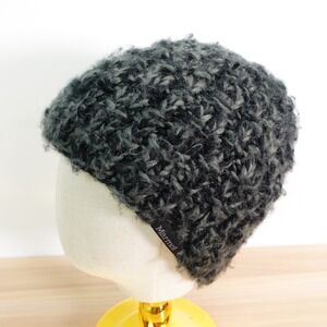 Marmot Beanie Hat Charcoal Black Chunky Knit Fleece Lined Winter Ski Skullcap OS